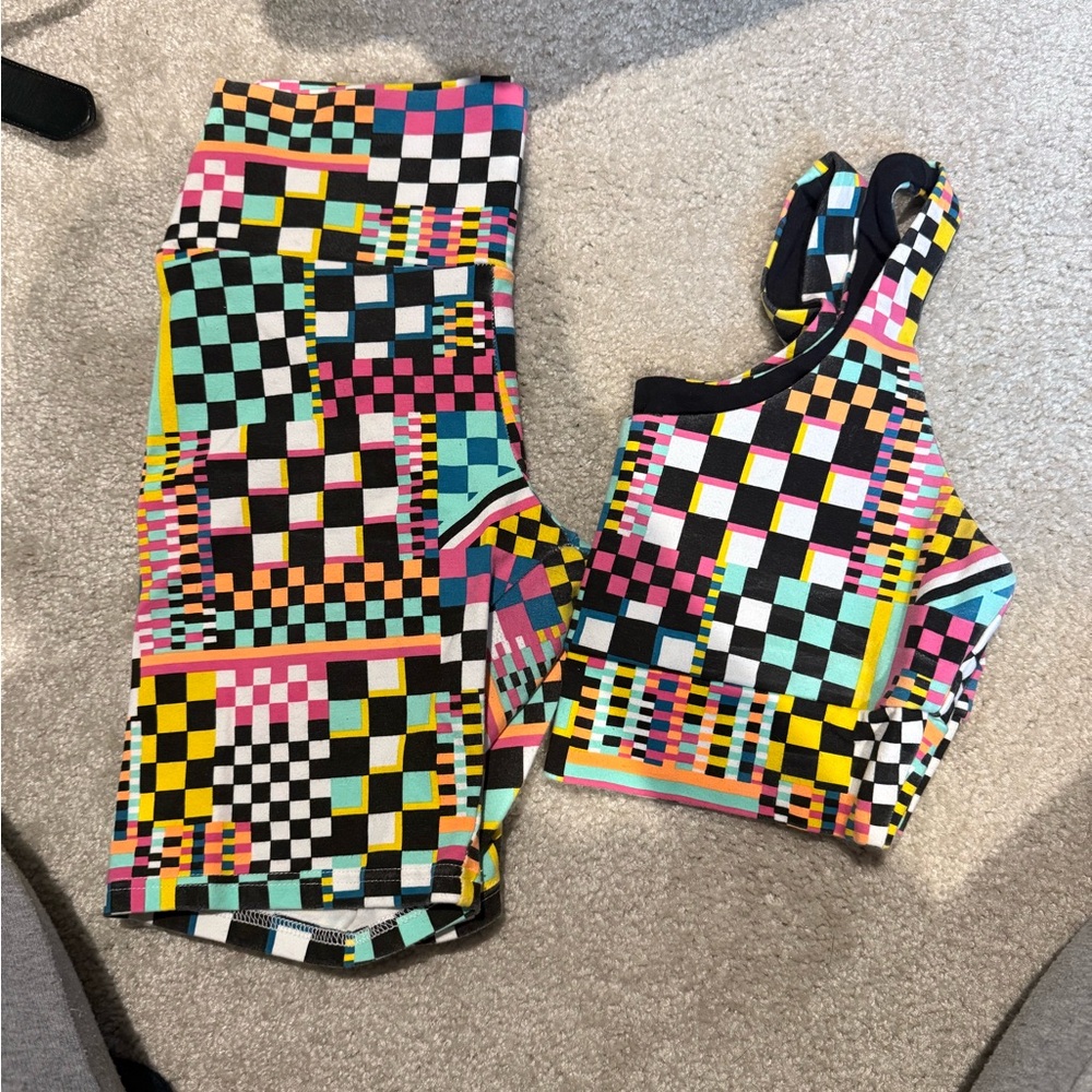 Colorful Checkered UGG Activewear Set
